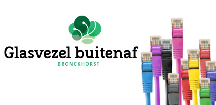 Netwerkkabels met logo Glasvezel buitenaf Bronckhorst