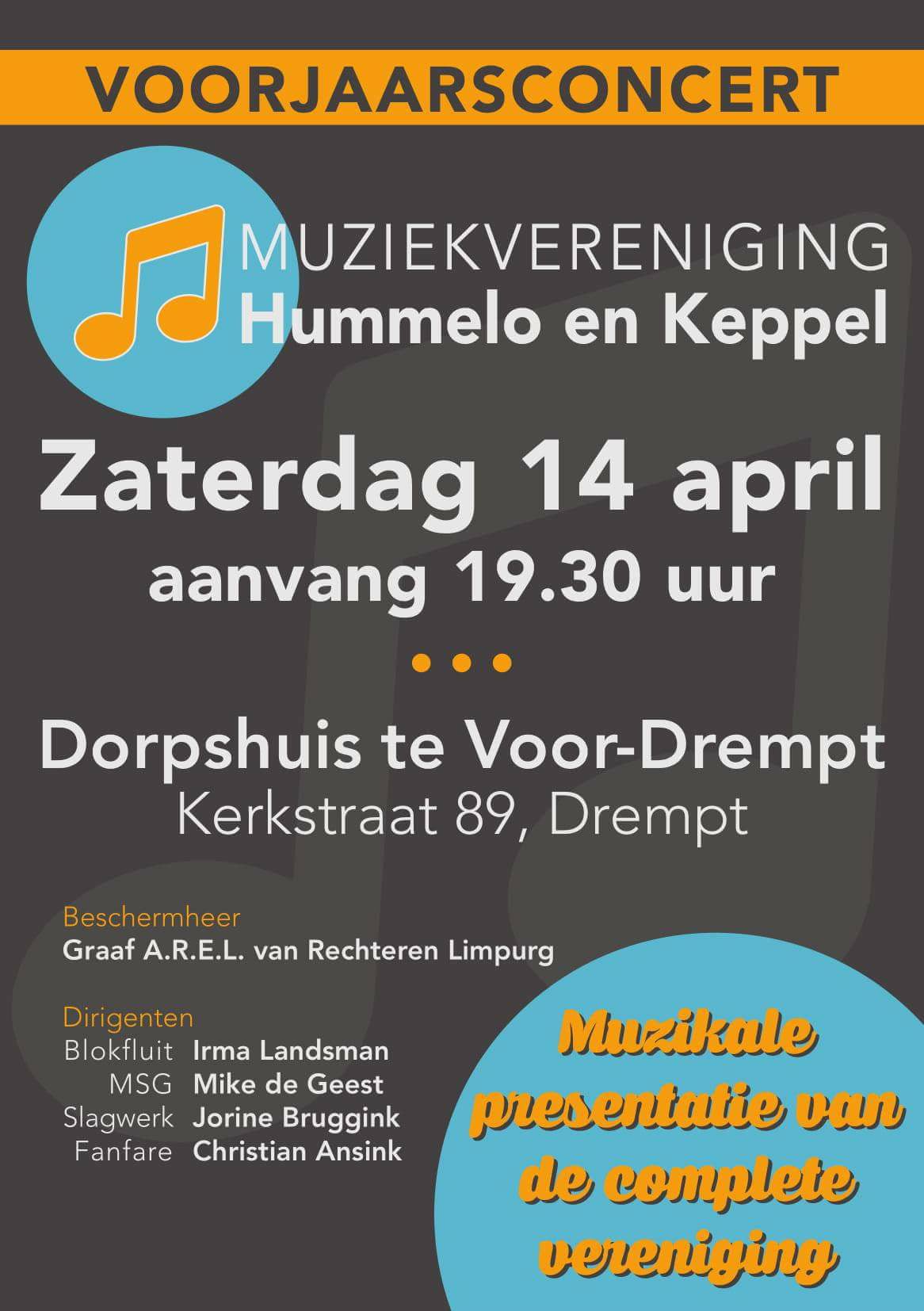 Voorjaarsconcert 2018 Muziekvereniging Hummelo en Keppel