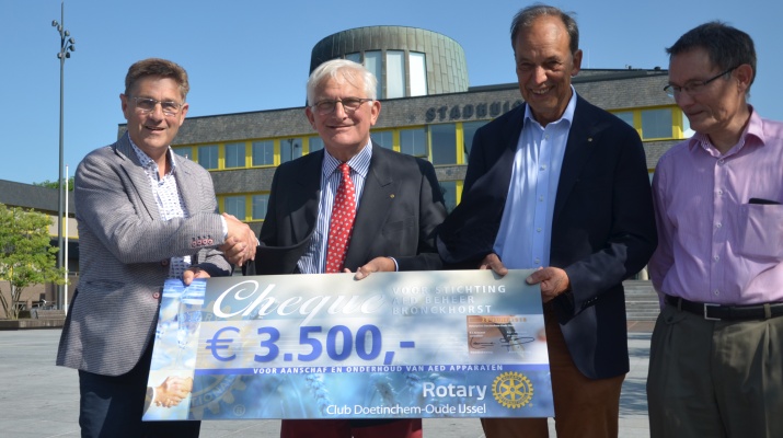 LTH Rotaryclub overhandigt cheque