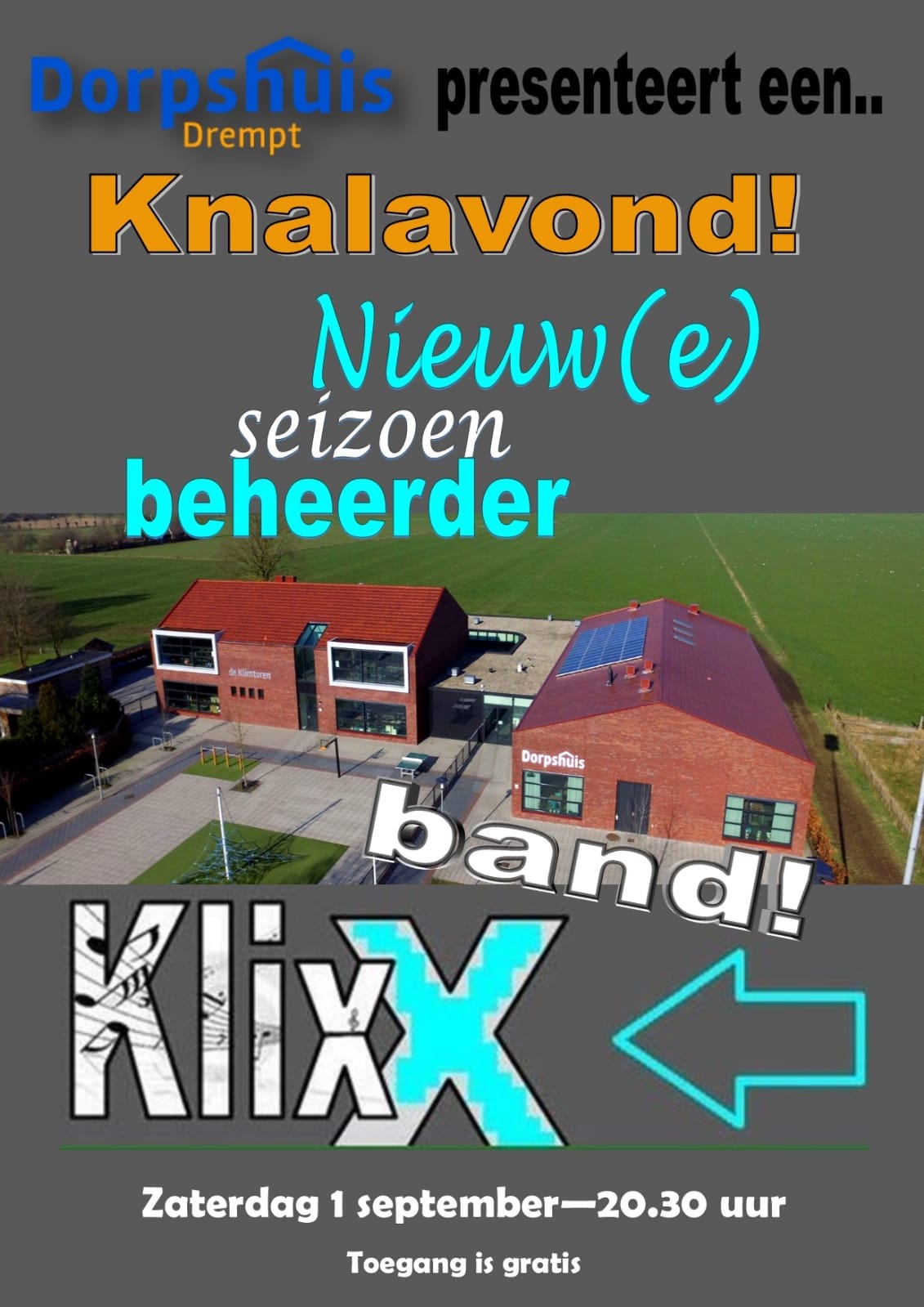 Knalavond in het Dorpshuis met KlixX Band