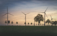 Windmolen locaties gemeente Doesburg windturbines bij bomenrij