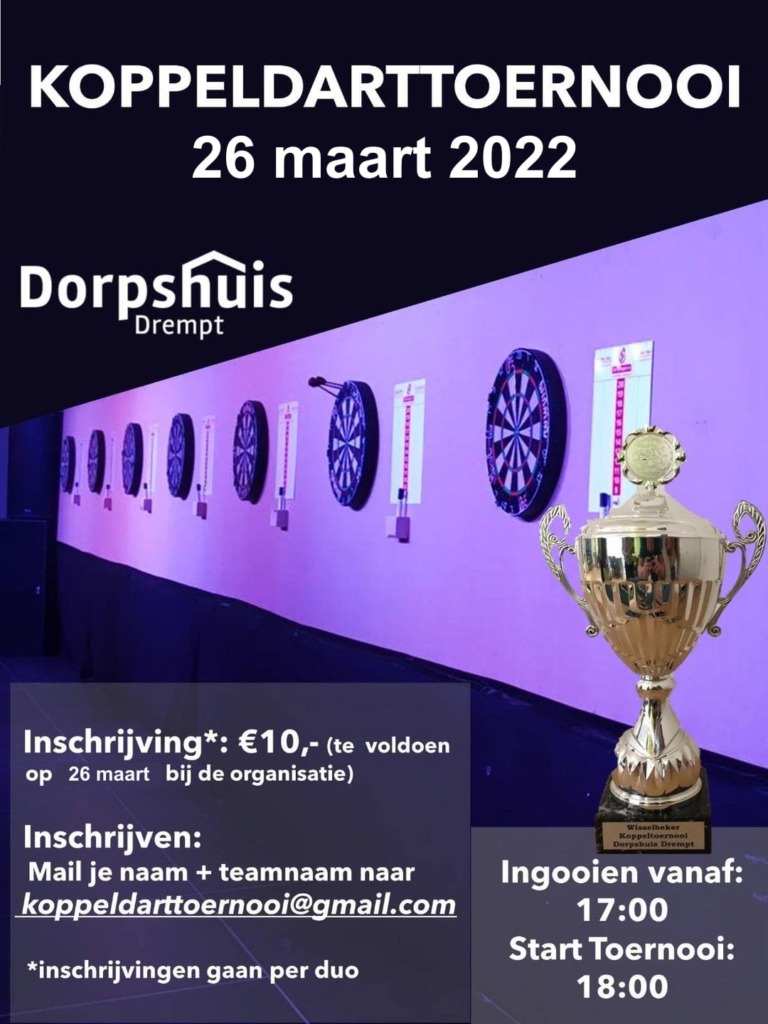 flyer koppeldarttoernooi 2022