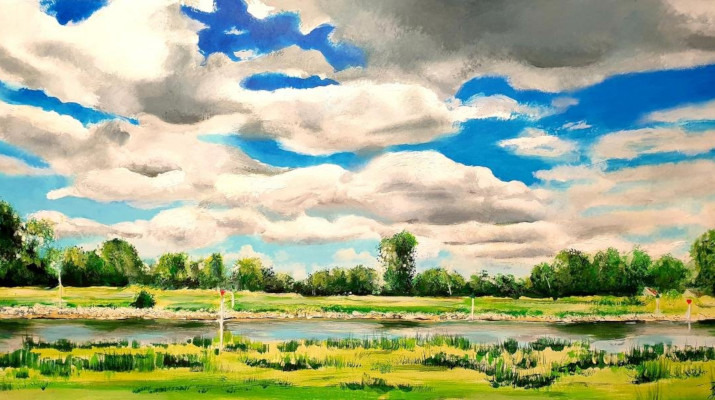 Wolkenpracht boven de IJssel - Henk Stemerdink