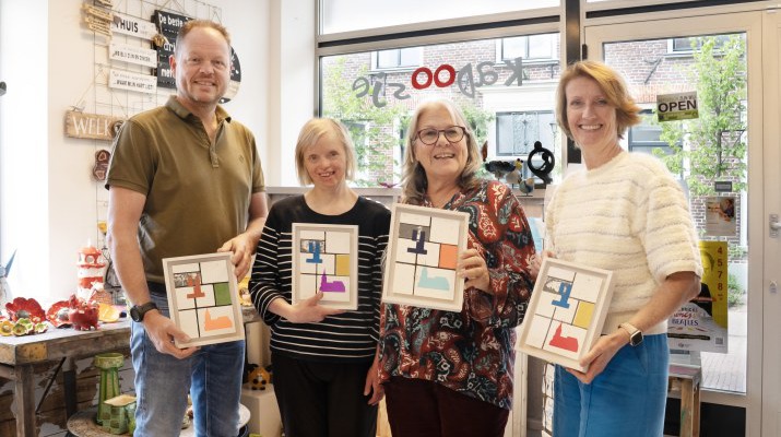 van links naar rechts: Sjoerd, Mariska, Claudia en Rianka